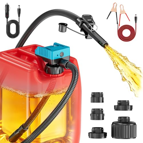 Ecarke 5GPM Pompe Essence Electrique Compatible avec Batteries Makita 18V | Arrêt Automatique et Alerte Sonore, Tuyau 1,3m, Pompe a Carburant Adaptée Aux Machines D'extérieur(Sans Batterie)