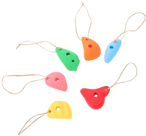Toyvian 6 Stück Boulder Schlüsselanhänger aus Pla Leichter und Sicherer Reise Schlüsselanhänger im Sportlichen Design für Outdoor Sport und Schulranzen
