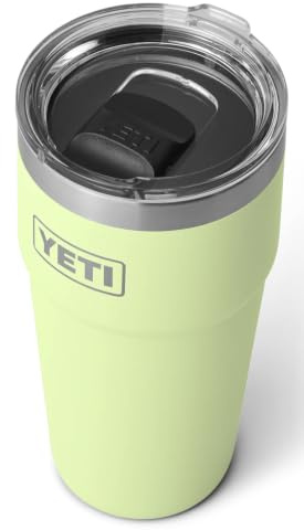 YETI Rambler 20 oz (591 ml) Stackable Cup (Grasshopper) – Stainless Steel Coffee Cup with MagSlider Lid (Not Leakproof) – Insulated Coffee Tumbler Keeps Drinks Hot or Cold – 5 Year Warranty