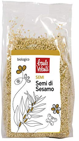 Baule Volante Semi di sesamo bio - Ricchi di Fibre e Proteine ​​- Sesamo per Cucinare e Dolci - 400g