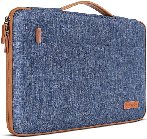 DOMISO 13.3 inch Laptop Case Sleeve Protective Cover Compatible with 14 inch MacBook Pro M4 M3 M2/MacBook Pro Max,13-13.3 inch Dell,Lenovo, HP,Waterproof Computer Cases Bag with Handle,Blue