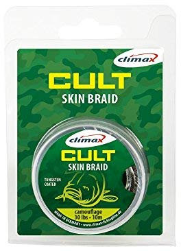 Climax Cult CARP Skin Braid 15m 20/30lb Camou Brown Hooklink Vorfachmaterial Braid Größe 20lb / 9,1Kg