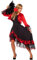 narrenkiste W4269-40 schwarz-rot Damen Spanierin-Seniora-Seniorita Kostüm-Kleid Gr.40