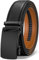 BULLIANT Gürtel Herren, Gürtel Ratsche Ledergürtel Automatikschließe für Herren Anzug Business Kleidung,Breit 35mm,Größe Angepasst(Schwarz-105cm/28-34 taille verstellbar)