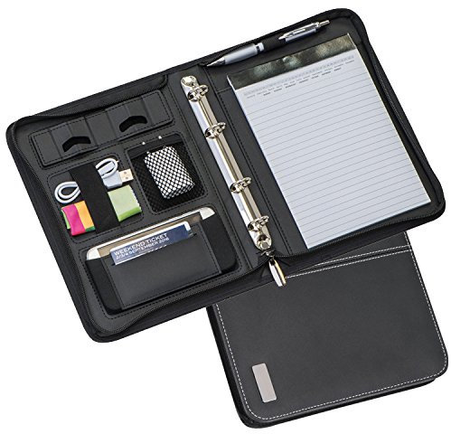 Schreibmappe mit Ringbuch aus hochwertigem Lederfaserstoff / DIN A5