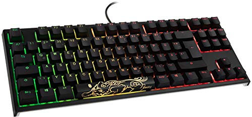 Ducky One 2 TKL PBT Gaming Tastatur, MX-Blue, RGB LED - schwarz