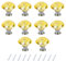 PETITES ECREVISSES 10 pcs 40mm Kristall Türgriff, Transparent Diamant Form Kristall SchrankKnöpfe Möbelknöpfe Möbelgriffe Schrankgriffe Mit Schrauben (Gelb)