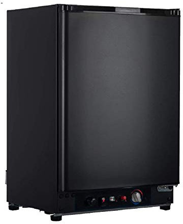 Smad Frigo Camping Gaz, Frigo Trimixte 60L, 12V/220V/Gaz, Réfrigérateur Silencieux pour Camping-car, Caravane, Mobile-home, Gîte, Noir
