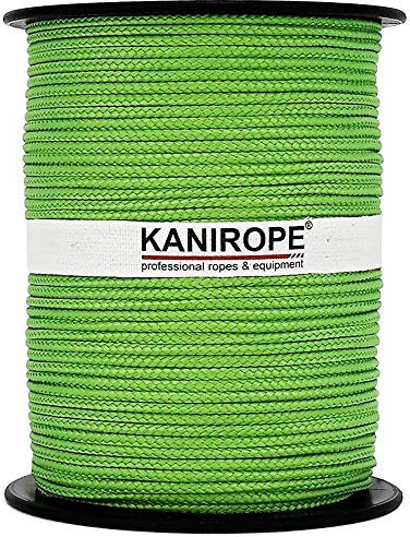 Kanirope® PP Seil Polypropylenseil MULTIBRAID 3mm 100m Farbe Kiwi (0599) 16x geflochten