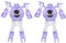 Zerodis Roboter verformte elektronische Kinderarmbanduhr Transformations Digital Armbanduhr Spielzeug für Kinder Mädchen(Lila)