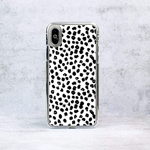 Snow Leopard Print Animal Pattern Plastic Phone Case/Cover Compatible with iPhone XS Max Snow Leopard