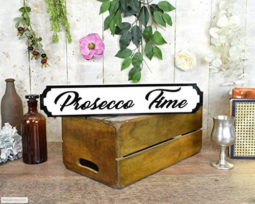 Retro Vintage Mini Prosecco Time Sign Decoration Furnishing New