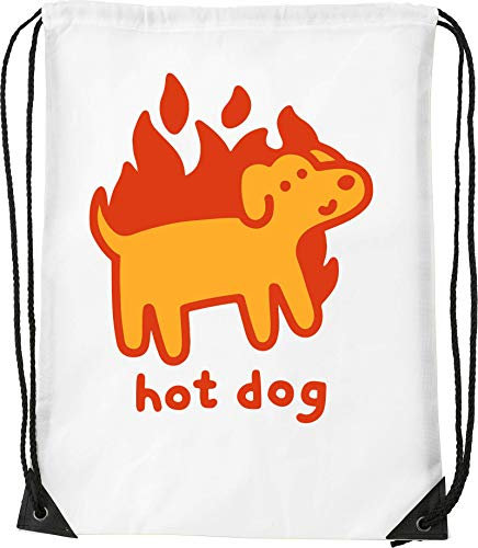 Hod Dog Minimalistic Cute Doge Funny Art Kordelzug Sack Sack Wanderhalle