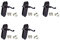 Haven Heritage Black Nickle Shaped Door Handle Victorian Design Scroll Lever On Back Plate Size 170mm x 42mm. Sold as 1 x Pair (Latch Handle Set x 5)