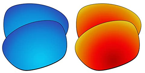 EZReplace Ersatzgläser für Oakley Latch OO9265 Sonnenbrillen (polarisierte Gläser) - Passend für Oakley Latch Rahmen (Eisblau+Feuerrot)
