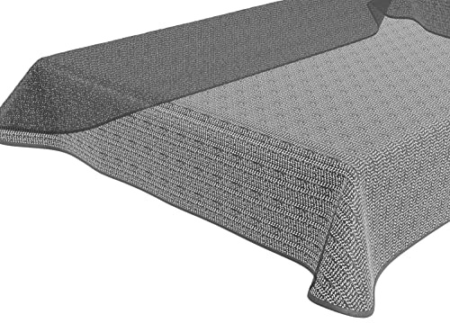 Beautex Gartentischdecke wetterfest Weichschaum Anthrazit Rund 140 | Waschbar bis 30 °C, mit Paspelband und Sonnenschutz-Imprägnierung, ideal für Garten, Balkon, Terrasse und Camping
