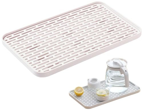 Bandeja de Drenaje de 2 Niveles, Bandeja de Drenaje, Escurridor Platos Cocina, Doble Capa Desmontable para Cubiertos, Desagüe de Tazas o Bandeja de Almacenamiento (31 * 17,5 cm)