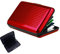 JeoPoom Porte Carte de Crédit en Aluminium, Porte Cartes Anti-RFID, 6 Slots pour Vos Cartes de Crédit, pour Hommes et Femmes(Rouge)