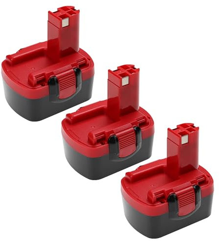 vhbw 3x Battery Replacement for Bosch 2 610 909 013, BAT038, BAT025, BAT159, BAT140, BAT041, BAT040 for Power Tools (2500 mAh, NiMH, 14.4 V)