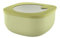 Guzzini - Kitchen Active Design, STORE&MORE BIO, Récipients hermétiques bas pour réfrigérateur/congélateur/four à micro-ondes (M) - Vert Avocat, 16 x16 x h7,8 cm | 975 cc - 170720253