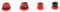 SPITBOARDS Fingerboard Swirl Bushings Duro Series 78A Red-Black