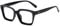 TECH-LINE-DIRECT FASHION ACCESSORIES Mens Womens Retro Clear Lens Glasses Frame Square Eyewear Unisex UK Black/Clear Colour