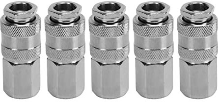 Raccords de Tuyau D'air, 1/4 NPT Femelle Connecteur Rapide Coupleur D'air 5 Pièces Anti-fuite Filetage Femelle Coupleur Rapide pour Voiture
