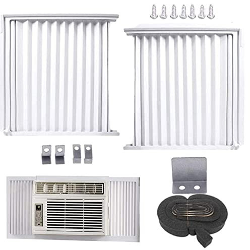 EviKoo Paneles CA Ventana, Panel Lateral Aire Acondicionado Ajustable, Reemplazo Aire Acondicionado Ventana 12,000 BTU con Marco para El Hogar Y La Oficina AC