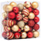 AMhomely Christmas Decorations Sale Clearance, 50PC Christmas Decorations Tree Ball Bauble Hanging Home Party Ornament Decor Hanging Ornaments for Xmas Trees, Wreath