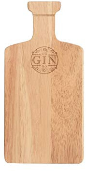 T&G Gin & Tonic Bar Board in Hevea Wood | Bartending Fruit Cutting & Display for Mixologists | Drink Accessory | Easy to Clean | Home Bar Essentials | L26.5CM H13CM W1CM, Brown