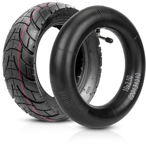 ANSENI Reifen 10 Zoll (10 x 3.0) (80/65-6) (255 x 80) für Kugoo M4 Dualtron VICTOR LUXURY EAGLE Speedway 4 Zero 10X Elektroroller Minimotors (1 Offroad+ 1 Luftkammern (90°)