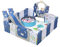 Parc pour Bébé Grand Centre d'activités pour Nourrissons Aire de Jeux Clôture pour Tout-petits Intérieure et Extérieure Parc d'activités pour Enfants Pliable avec Mousse Anti-collision (C 12+2)