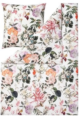 ESTELLA Bettwäsche Fiore Multicolor Mako Batist (1 x 80x80 + 1 x 135x200 cm)
