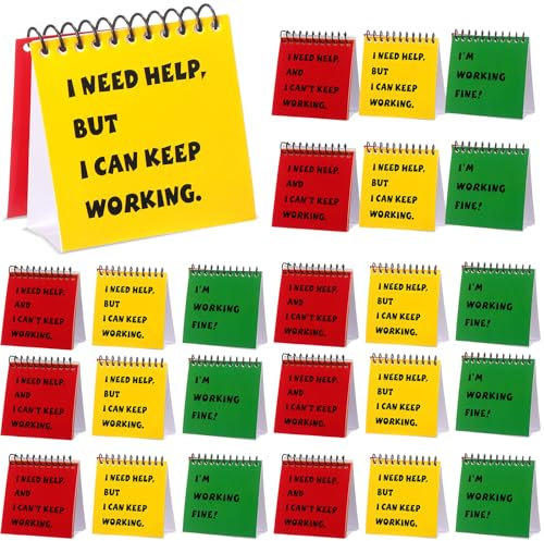 Jutom Mini-Flipchart I Need Hilfe, für Lehrer, Klassenzimmer, Management, Werkzeuge, Lehrer, Anreize zur Selbstbewertung, Karten für Kinder, Kleinkinder, Studenten, Verhalten, Schulbedarf, 36 Stück
