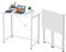 nwixbqoqn Klappbarer Schreibtisch, 80 x 45 x 74 cm, kleiner Computertisch, faltbar, für kleine Räume, Arbeit, Schlafzimmer, Zuhause, Holz, Weiß