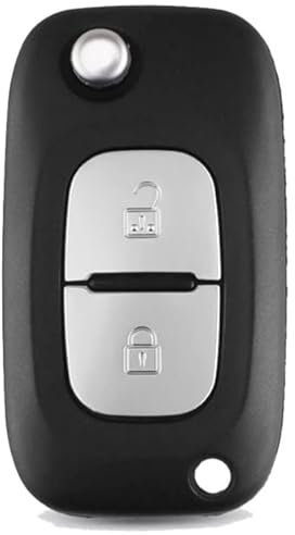 OGGIPRO - Carcasa de 2 botones, mando a distancia, compatible con Renault Clio 3 Kangoo Master Modus Trafic Scenic Twingo Wind Megane (2 botones)