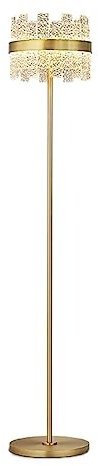 NESPIQ Lampadaire Lampadaire sur Pied Lampadaire LED en Laiton Moderne avec Abat-Jour en Verre Lampe sur Pied Grand Pôle Lampe sur Pied pour Salon Chambre lampadaire Salon