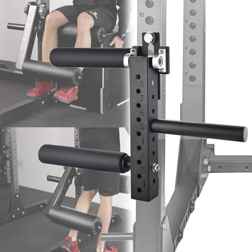 guoyjmm Beinstrecker-Aufsatz, verstellbar, sitzender Unterkörper, spezielle Beinmaschine, Beinstrecker-Rack-Aufsatz, einfache Installation, stark und sicher, passend für Vierkantrohr,26mm