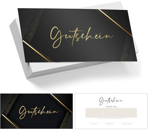 Eummel 25 Blanko Gutscheine zum Selber Ausfüllen | Geschenkgutscheine für Kunden Gutscheine Vorlagen Gutscheinkarten für Nagelstudio Friseur Kosmetik Massage Fußpflege