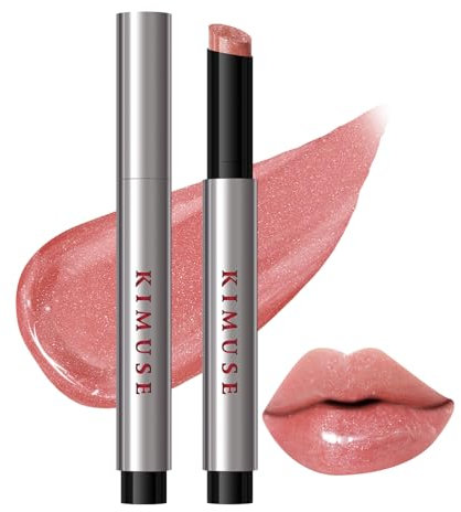 KIMUSE Lip Plumper, Hydrating Korean Lip Gloss, Getönter Lippenpflegestift, glänzend, Nährender Lippenbalsam, strahlend frisch, Vegan & Tierversuchsfrei