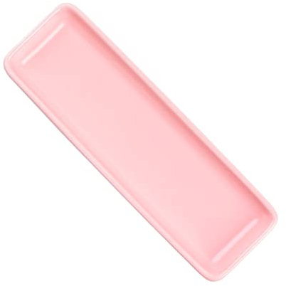 Amosfun Plato De Sushi De Cerámica Largo Rosa, Bandeja Para Aperitivos, Material Ecológico Seguro, Adecuado Para Casa, Hoteles y Restaurantes, Para Servir Snacks y Empanadillas