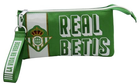 CYPBRANDS Unisex Kinder Betis Balompié Portatodo Triple-La Vida En Verde Federmäppchen, grün