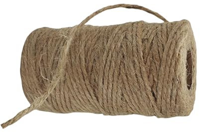 Gomitolo di filato di iuta, matassa di corda, rotolo di corda fine, rotolo di spago, filo di iuta naturale per legare o lavorare a maglia, corda fine di iuta, 3 mm x 200 m