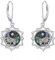 YONFQE Yin Yang Ohrringe für Damen 925 Sterling Silber Yin Yang Lotus Hängend Ohrhänger Yin Yang Schmuck Geschenke für Frauen