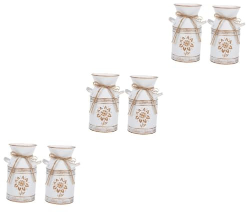 Ciieeo 6pcs Creative Flower Arrangement Vase Rustic Pitcher Cottage Decor for Housewarming