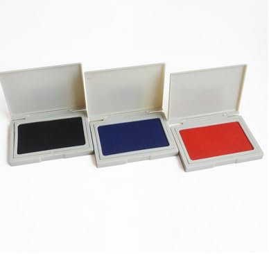 Wvu & Wvo Stempelkissen, 3 Stück Fingerabdruck Stempelkissen Schnell Trocknend Imprint Stempelkissen Filz Tragbares Stempel Daumenabdruck Tintenkissen Für Handstempel Büro
