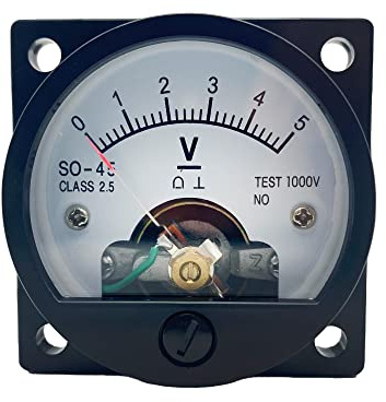 LEPEVNEY Misuratore voltmetro analogico SO-45 amperometro di misurazione corrente rotonda DC 5V