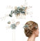 MUNSKT 2 Stück Grün Hochzeit Haarkamm Hochzeit Haar Kamm Strass Perle Braut Haarschmuck Strass Brautschmuck Kamm Clip Kopfschmuck