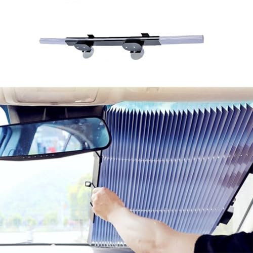 HpLive Parasol para parabrisas de coche, extensible, plegable, con ventosa para coche (46 cm)