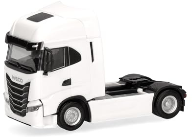 Herpa LKW Modell Iveco S-Way Facelift (MY24) Zugmaschine 2achs, weiß, Miniatur im Maßstab 1:87, Sammlerstück, Made in Germany, Kunststoff